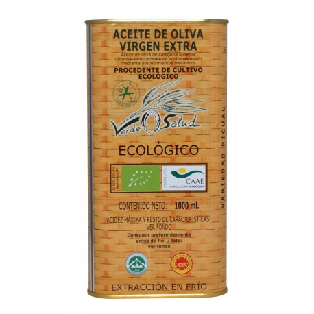 Aceite de Oliva Virgen Extra Ecologico El Trujal de Sierra Magina 12 Latas de 1 Litro