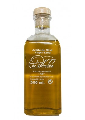 Aceite de Oliva Virgen Extra Filtrado Oro de Porcuna 12 Frascas Cristal 500 Ml. 